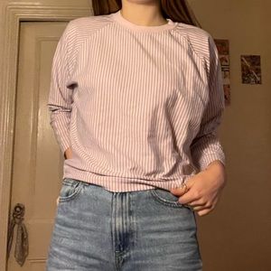 Vintage pink pin striped top